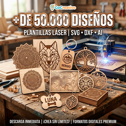 50.000 Recursos para Equipos Laser o CNC